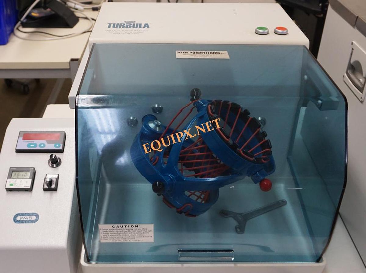 Used WAB Turbula Type T2F-CB with electronic speed control and 10Kg load capacity