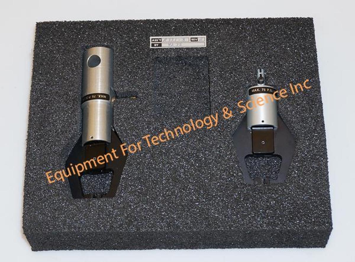 Used Instron 2712-001 pneumatic grips with 1lbf capacity (5N)