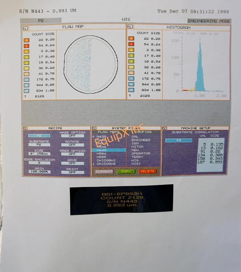 Used Brumley South/MEMC BSI-6P993H Latex Sphere Calibration standard