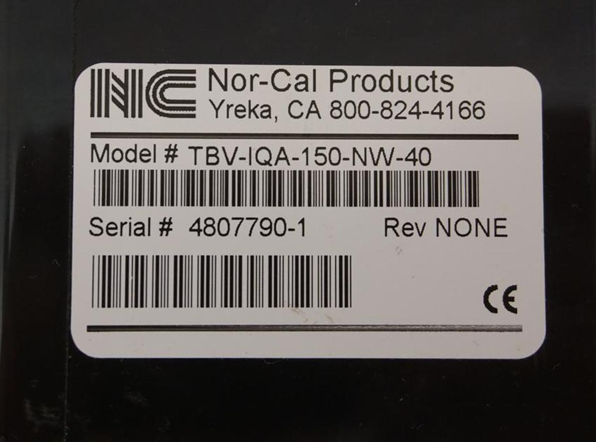 Used Norcal Products Intellisis IQ Series Throttling Butterfly Valve #TBV-IQA-150-NW-40
