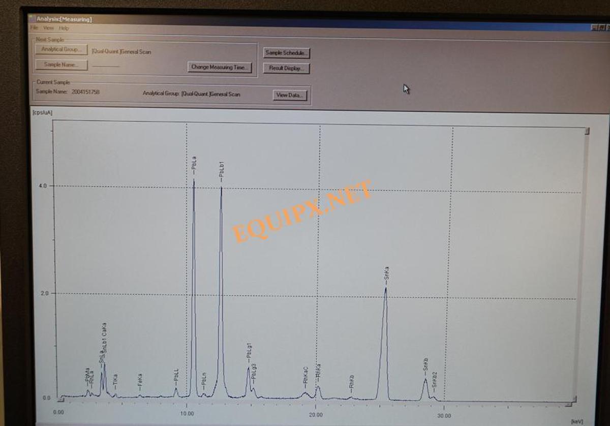 Used Shimadzu EDX-800HS2 energy dispersive X-ray