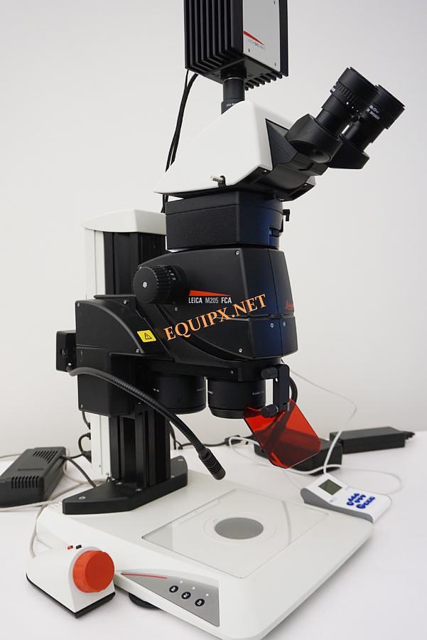 Used Leica M205FCA Fluorescence microscope with DFC 7000T camera and Cool LED pE300
