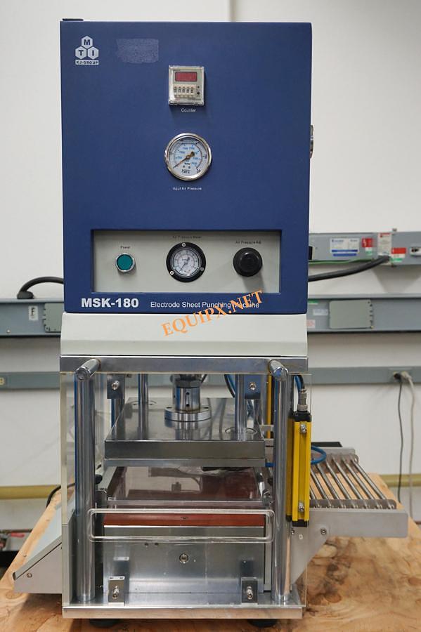 Used MTI MSK180 Electrode Sheet Punching Machine for Pouch Cell Battery (2011)