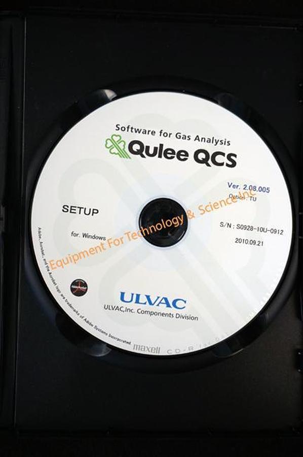 Used Ulvac Qulee BGM-102L Residual Gas Analyzer with Pfeiffer dry pumping system 1-100amu EM tube/Faraday cup