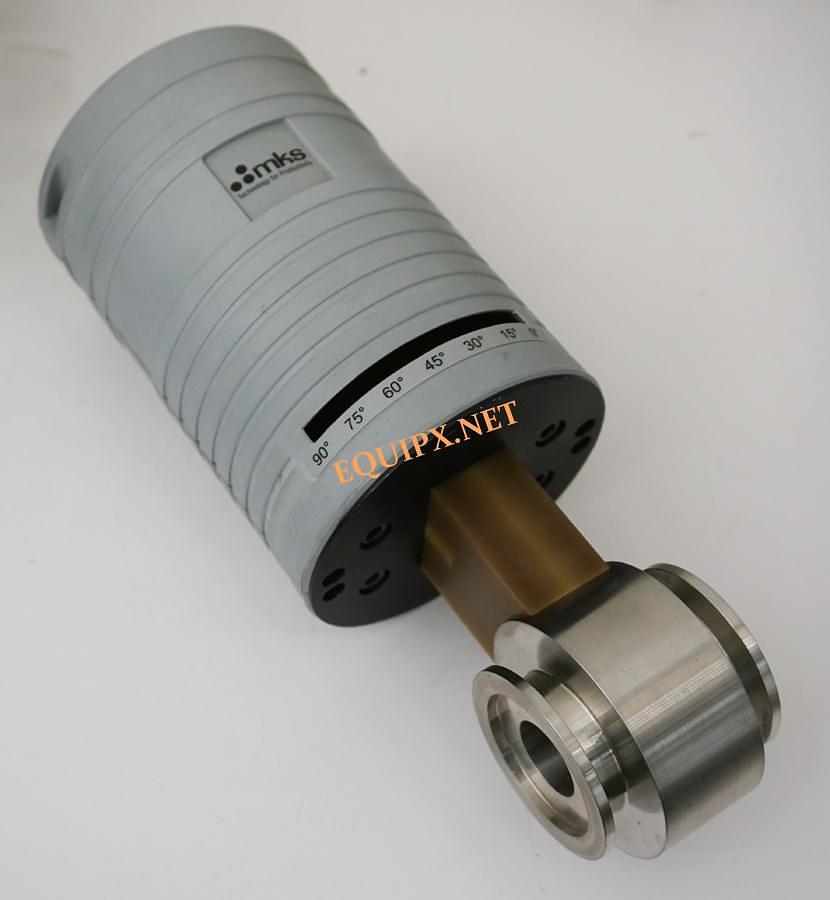 Used MKS 653B-20-40-1 Exhaust Throttle Valve, High Speed, 0.779 in. ID, NW40 ISO-KF, Flapper O-ring