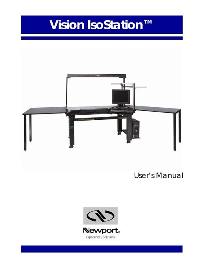 Used Newport VIS3672-SG2-325N Isostation with 3'x6'  breadboard on stand (non-isolated)