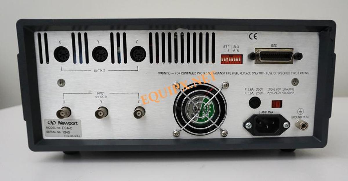 Used Newport 562-XYZ stage with (3) AD30 piezo actuators and ESA-C 3 axis controller with IEEE