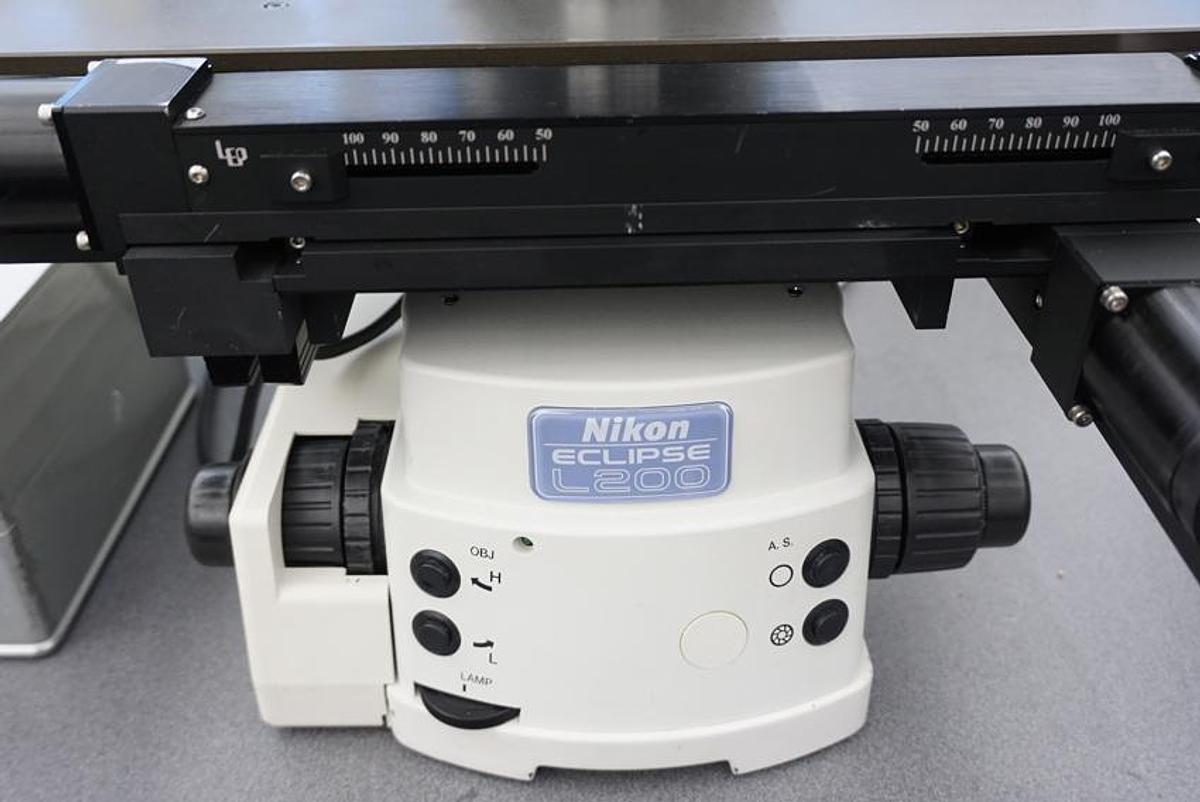 Refurbished Nikon Eclipse L200 Wafer inspection microscope with 8"x8" motorized stage