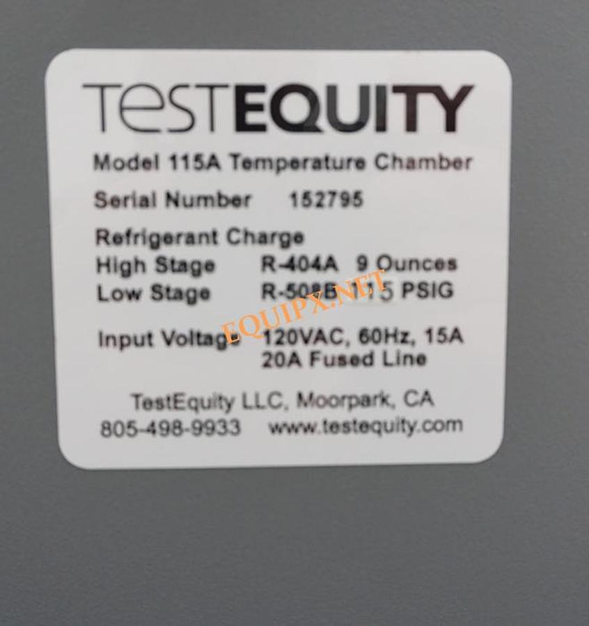 Refurbished Test Equity 115A Temperature Chamber with Watlow F4T, Temp range -73 to 175C, Chamber 16x12x14