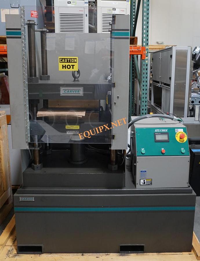 Used Carver 5401 AutoFour 4815-PL/H  48 Ton Automatic Hydraulic Heated Laboratory Press with 15x15  heated platens