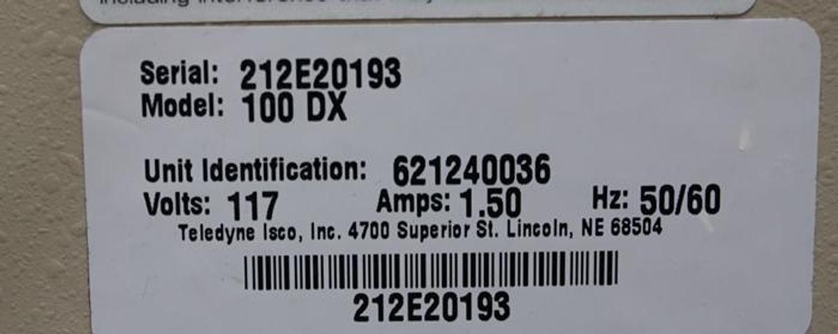 Used Teledyne 100DX High Pressure 10,000PSI Syringe Pump