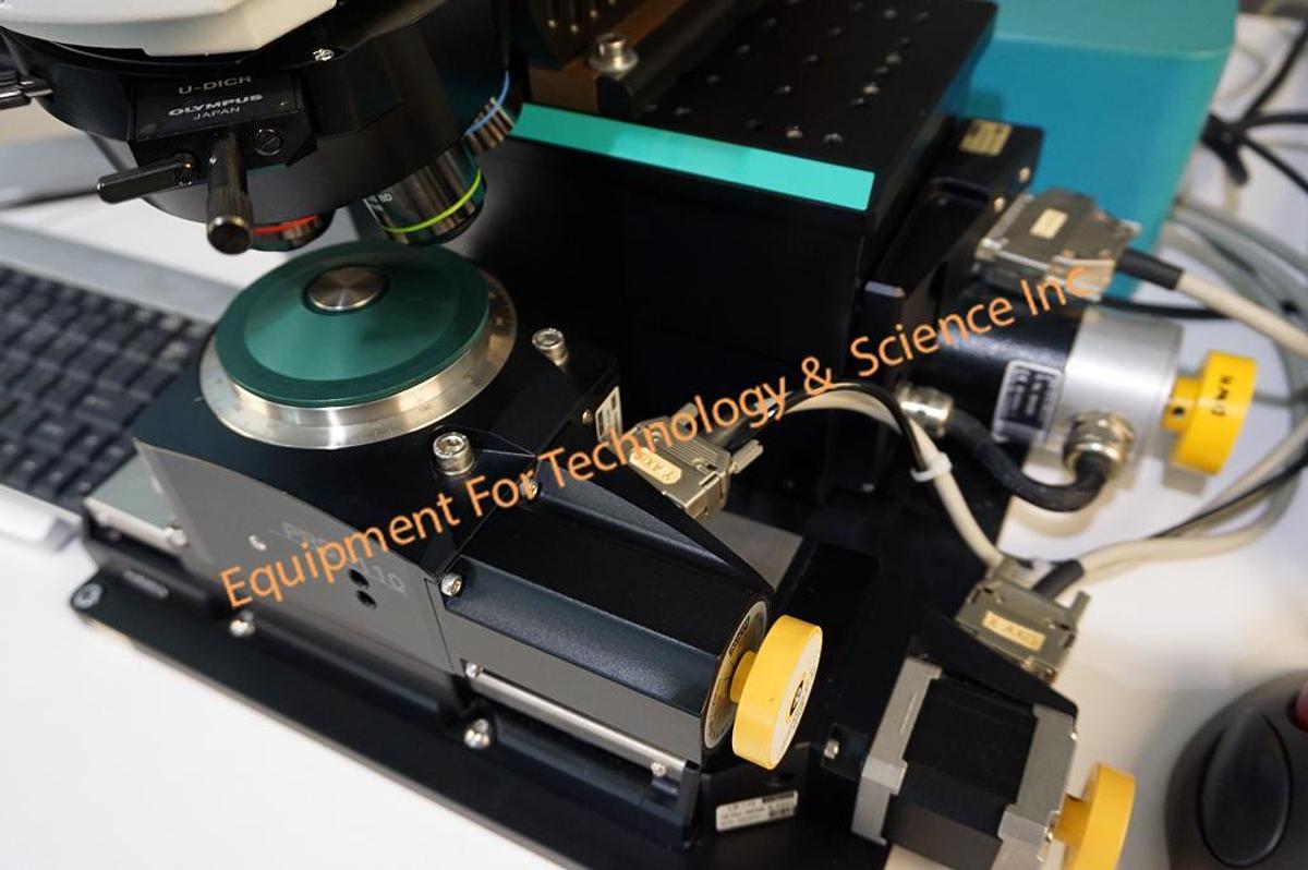 Used Olympus-Micos BXFM inspection system with ultra high precision PI Micos motorized X, Z, and theta stage
