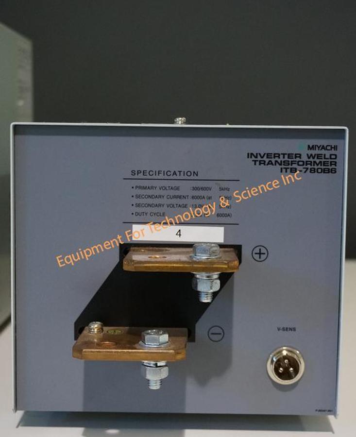 Used Amada Miyachi ITB-780B6 transformer (required for Amada IPB-5000A spot welding power supply)