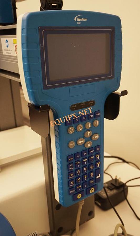 Used Nordson EFD E2 3-axis Automated dispensing system with Ultimus I Fluid Dispenser and teach pendant