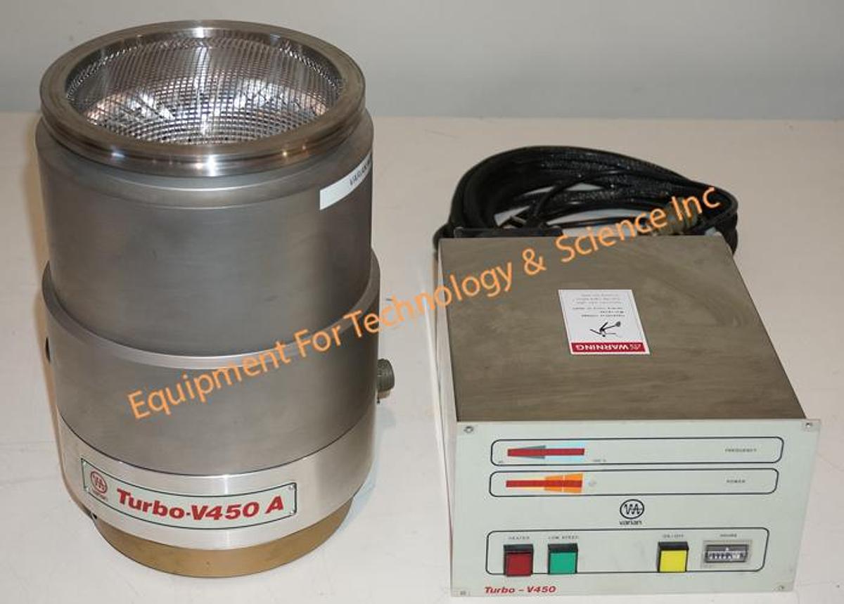 Used Varian V450A turbo pump with power supply 470 lps