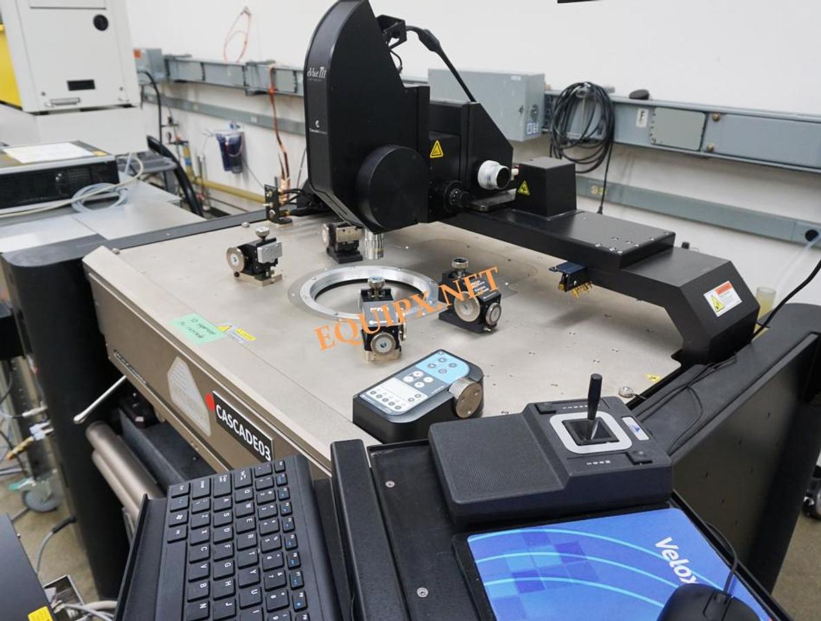 Used Cascade Form Factor Elite 300 Semiautomatic prober with ERS 300mm temperature controlled wafer chuck and eVue digital microscope, and Nucleus software