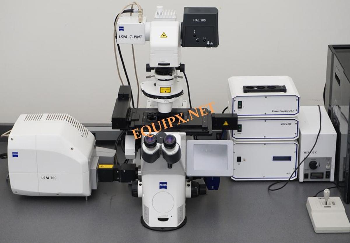 Used Zeiss LSM-700 Laser Confocal with Zeiss Axio Observer.Z1 microscope, Airyscan,  and Definite Focus