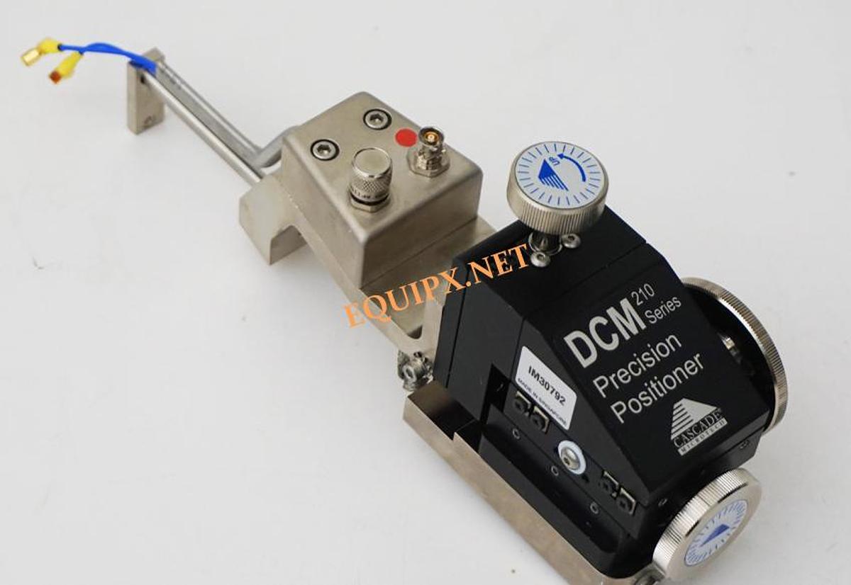 Used Cascade DCM-210 Micropositioner with vacuum base and dual triax adaptor