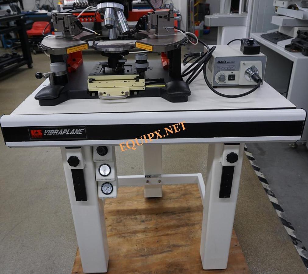 Used SUSS PM5 manual prober with Mitutoyo FS60 microscope and (2) PH500 micropositioners, 150mm vacuum chuck