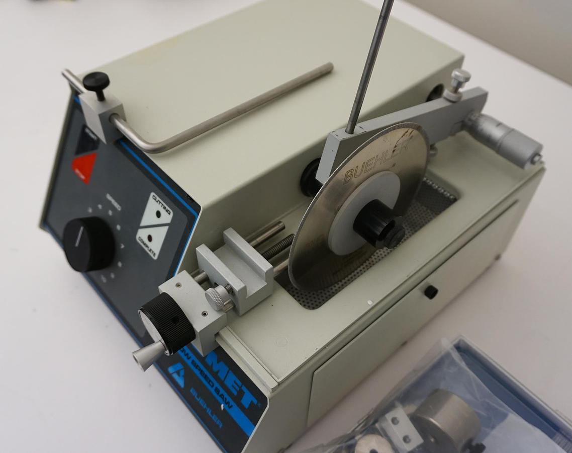 Refurbished Buehler Isomet low speed saw with 5" x .030 diamond blade