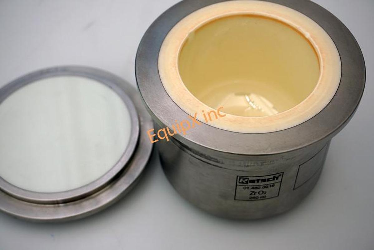 Used Retsch 250ml ZrO2 grinding jar no. 01.462.0219