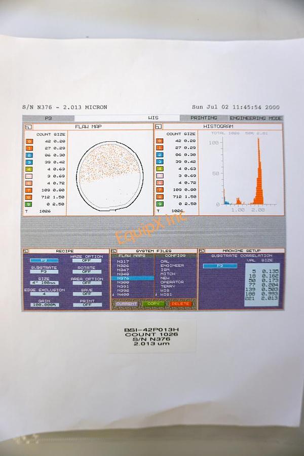 Used Brumley South/MEMC BSI-42P013H Latex Sphere Calibration Standard