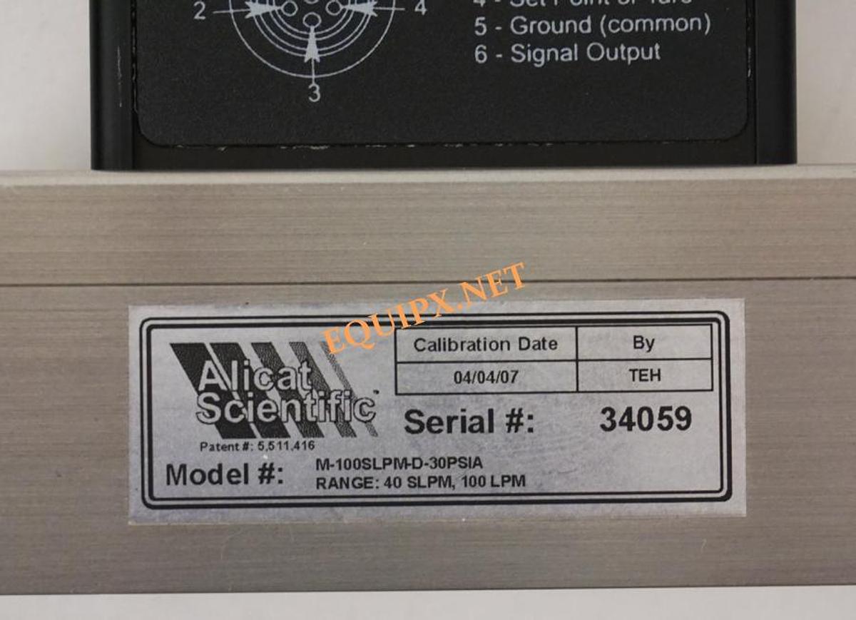 Used Alicat Scientific M-100SLPM-D-30PSIA Mass Flow Controller