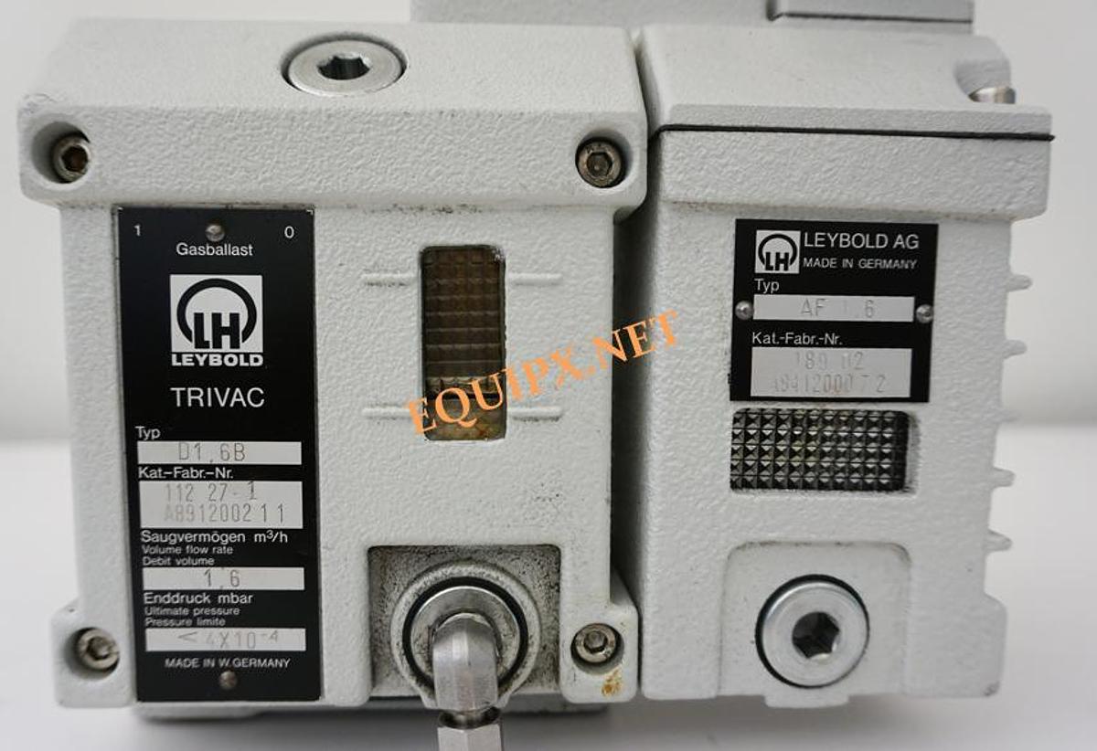 Used Leybold D1.6B rotary vacuum pump with exhaust filter 1.75 CFM