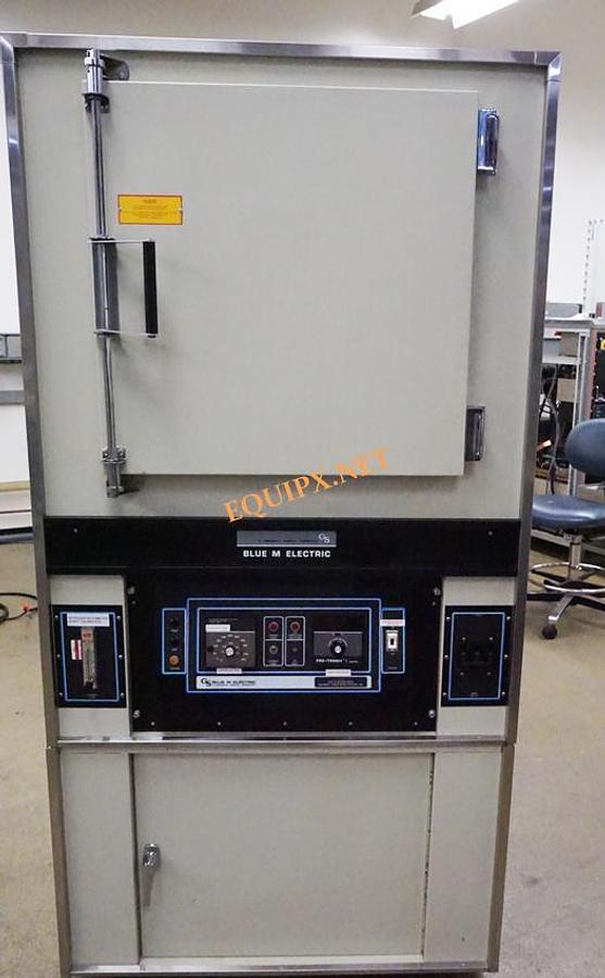 Used Blue M DCC206 forced air oven with HEPA filter, max temp 206C (482F), 208v 3 ph
