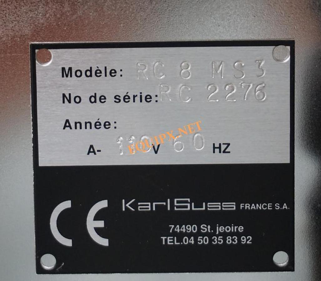 Used Suss RC8-MS3 Photoresist Spin Coater for max 200mm substrates