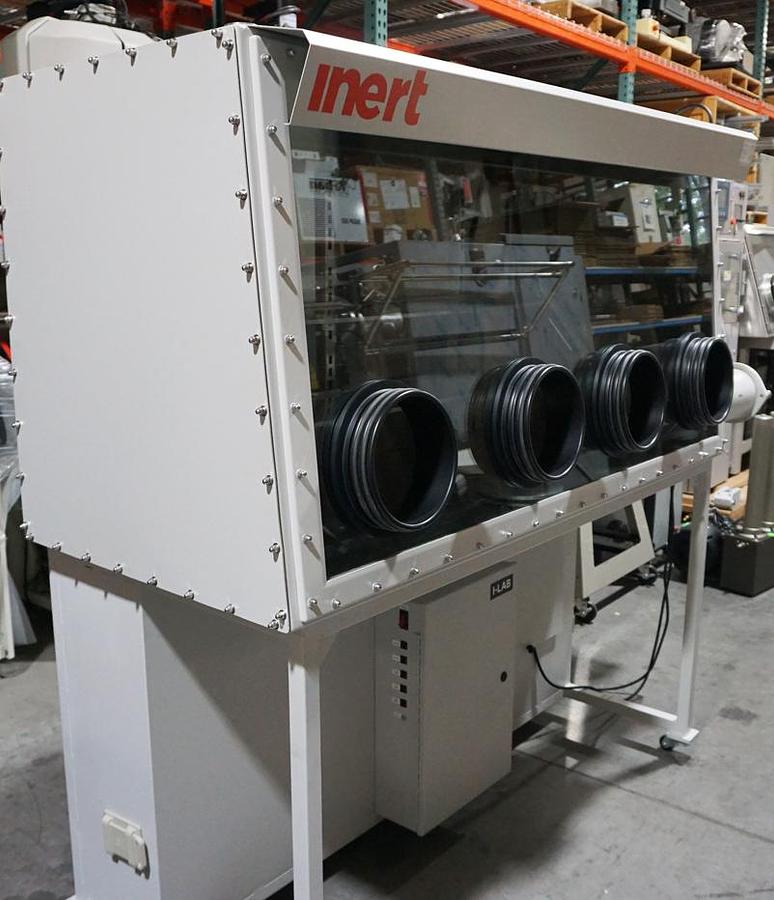Refurbished 2018 INERT ILab-4GB Workstation with 4 Glove ports, Purifier, O2 and moisture monitors