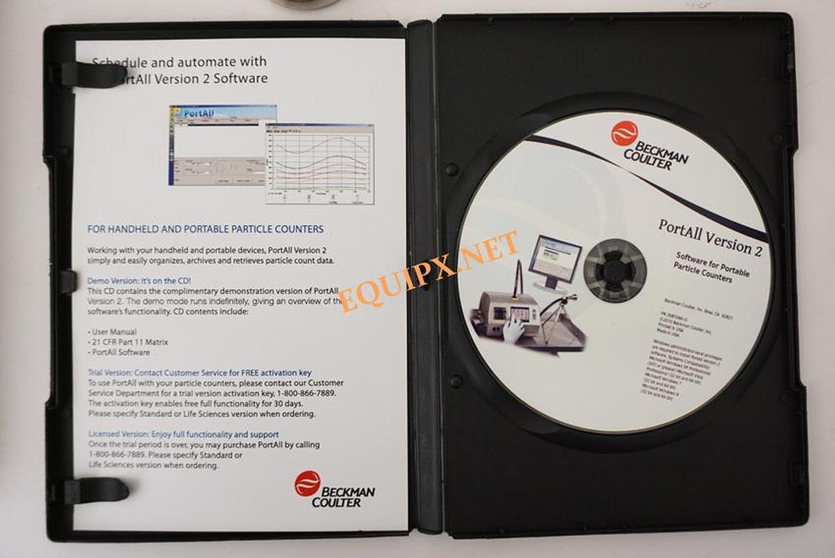 Used Beckman Coulter 3400 particle counter with PortAll Ver.2 software and 1 battery