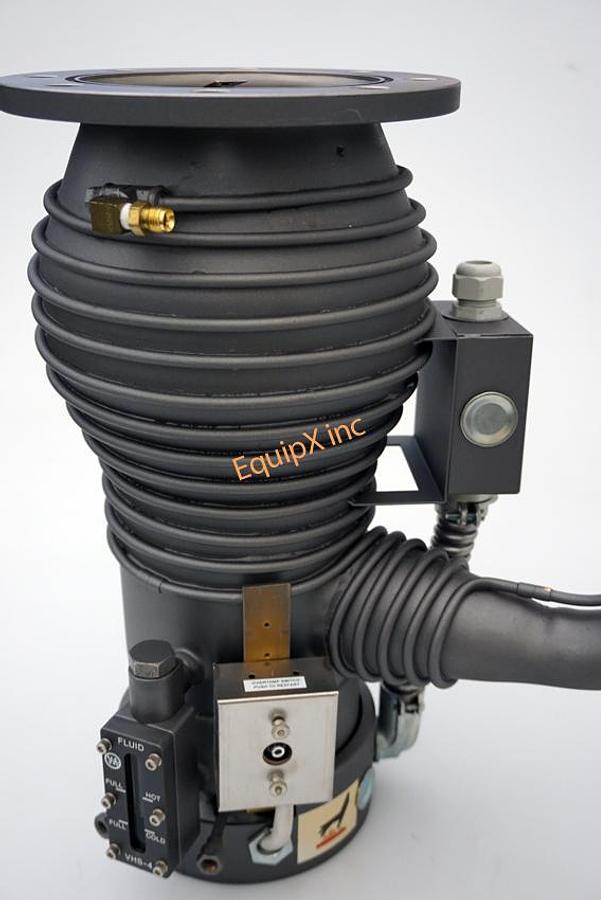 Used Varian VHS-4 diffusion pump, no.86460316, NEW , with extended cold cap, 208 V, single phase, ASA flange