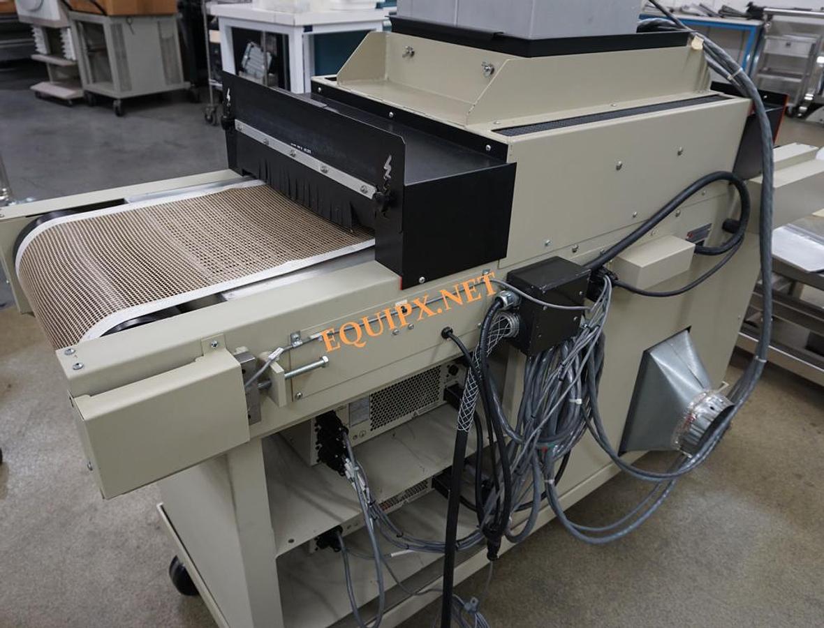 Used Fusion DRS 10/12 UV curing conveyor with (2) F300S lamp systems and 14" belt width