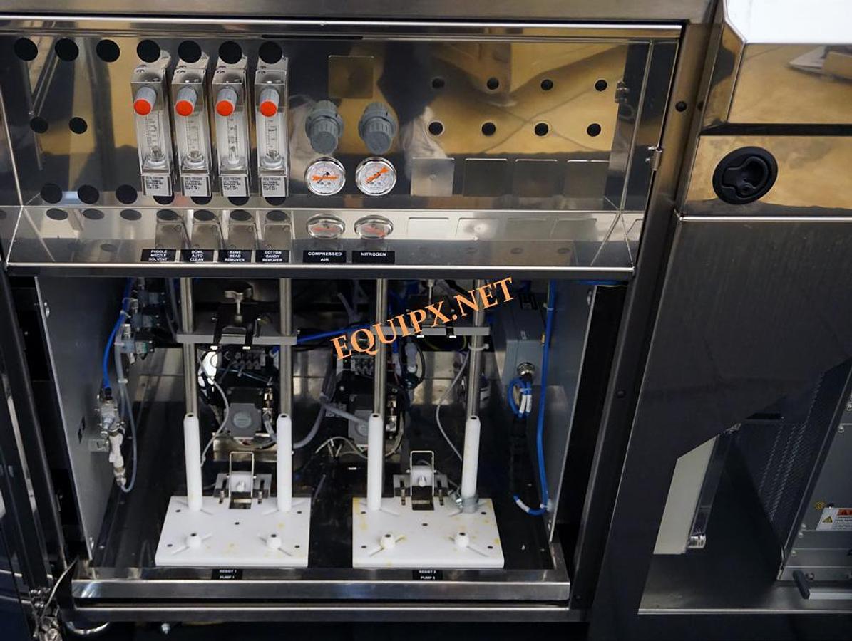 Used Suss Microtec Delta 80 Gyrset phtoresist coater with two dispense pumps