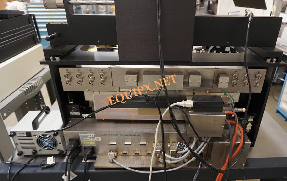 Used Cascade 12000 semiautomatic prober with 150mm thermal chuck, Olympus stereozoom microscope and microchamber