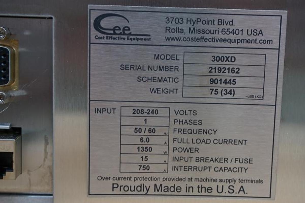 Refurbished CEE 300XD spray/puddle developer for substrates up to 300mm or 14x14