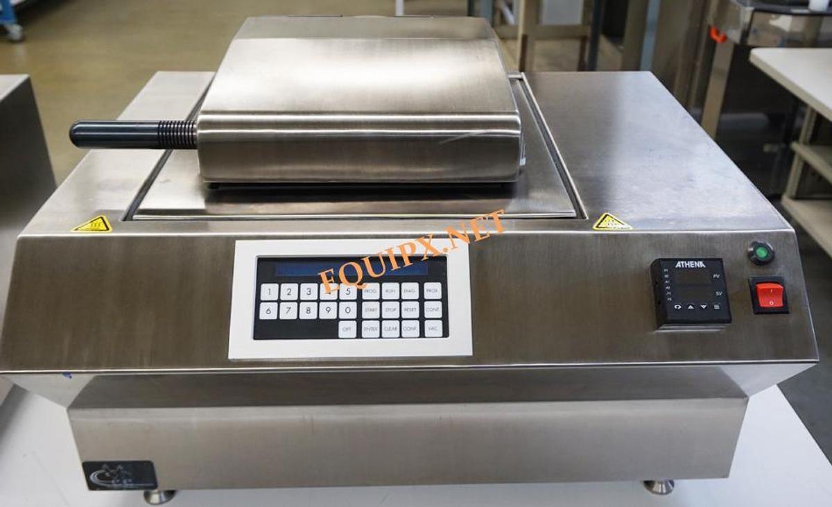 Used CEE 1110 hot plate for maximum 200mm wafer, 50-300C, manual load, inert gas purge, 110v