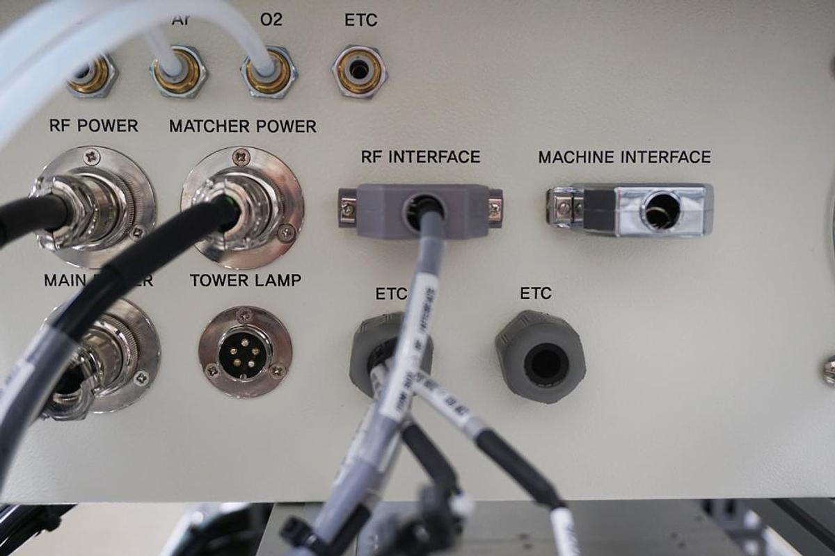 Used Atmospheric Process Plasma (APP) System with RFPT 600W 13.86mhz Rf power supply, and DX-VV auto match network