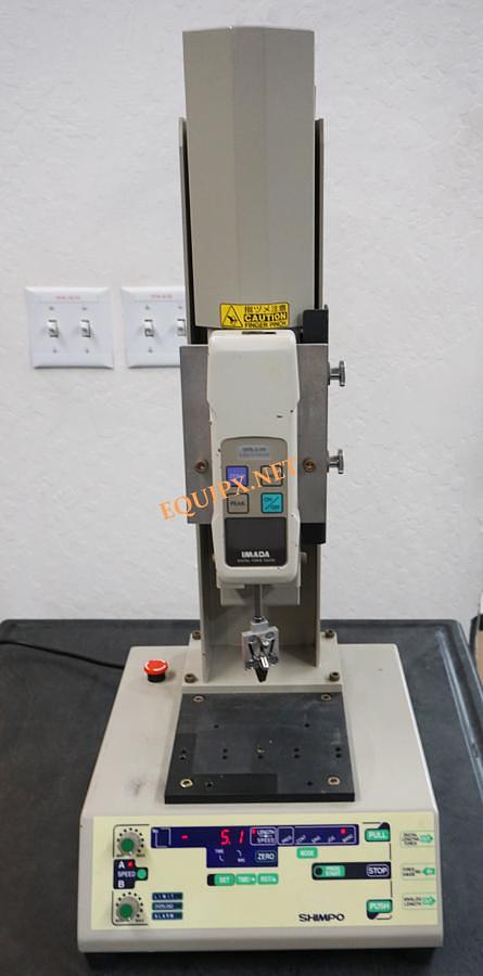 Used Shimpo Instruments FGS-100PVL, 110lbf Motorized Test Stand with Imada Digital Force Gauge