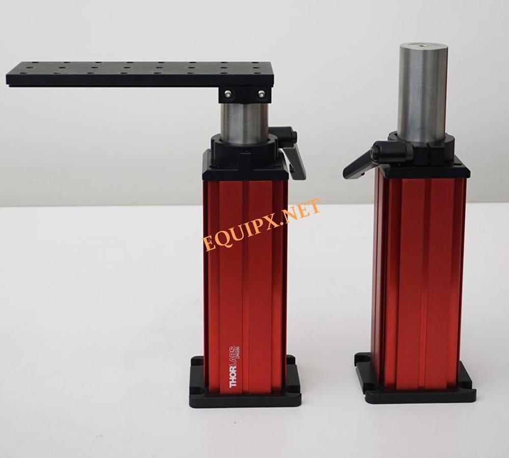 Used Thorlabs LPH200 8 inch post holders with MPP-10 4 inch post and MPR-8 Dovetail rail- 1 PAIR