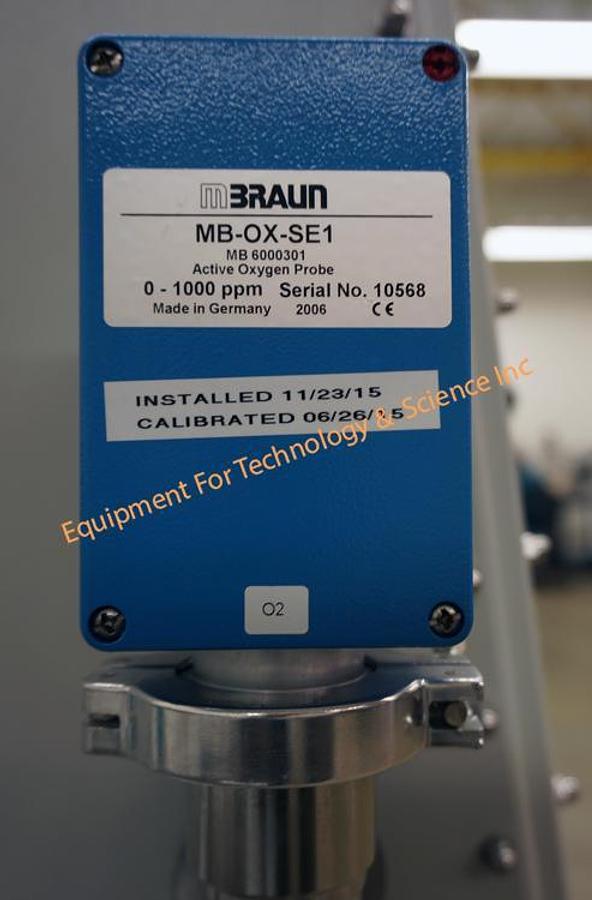 Used Mbraun Unilab glovebox with gas purifier, moisture and oxygen monitor