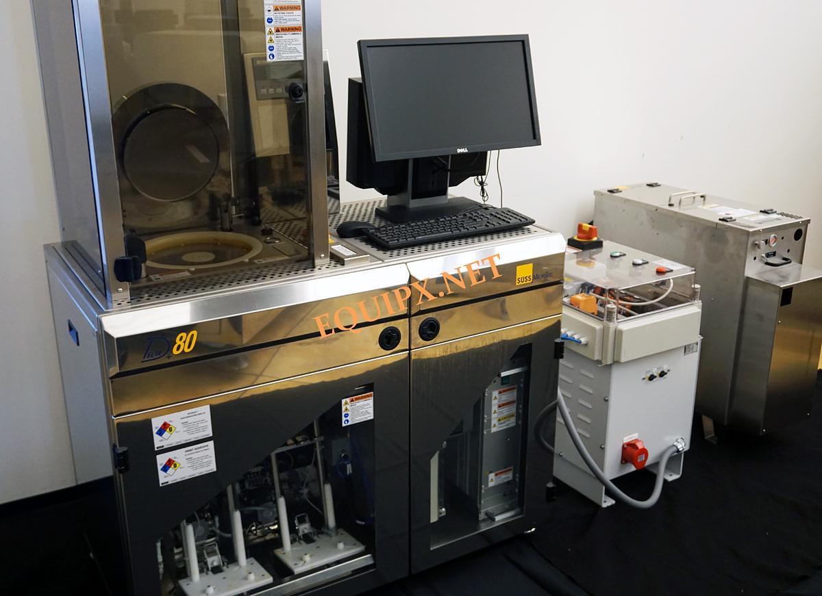 Used Suss Microtec Delta 80 Gyrset phtoresist coater with two dispense pumps