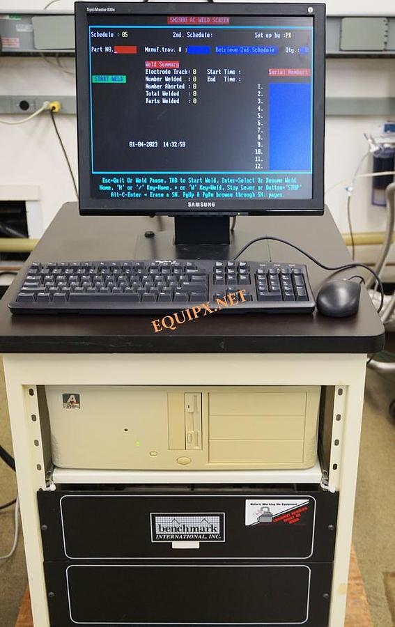 Used Unitek Benchmark System 2000 parallel seam sealer, glovebox, vacuum oven, manual, software