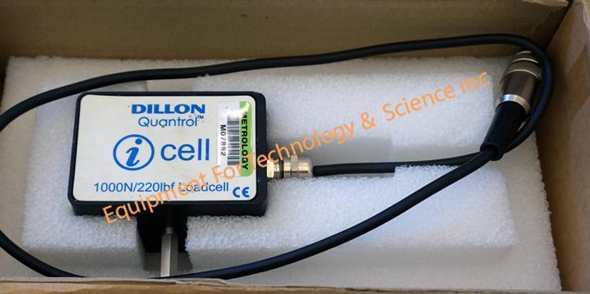 Used Dillon quantrol (Mecmesin) Snapshot motorized test stand with 4 load cells, 220lbf load capacity, software