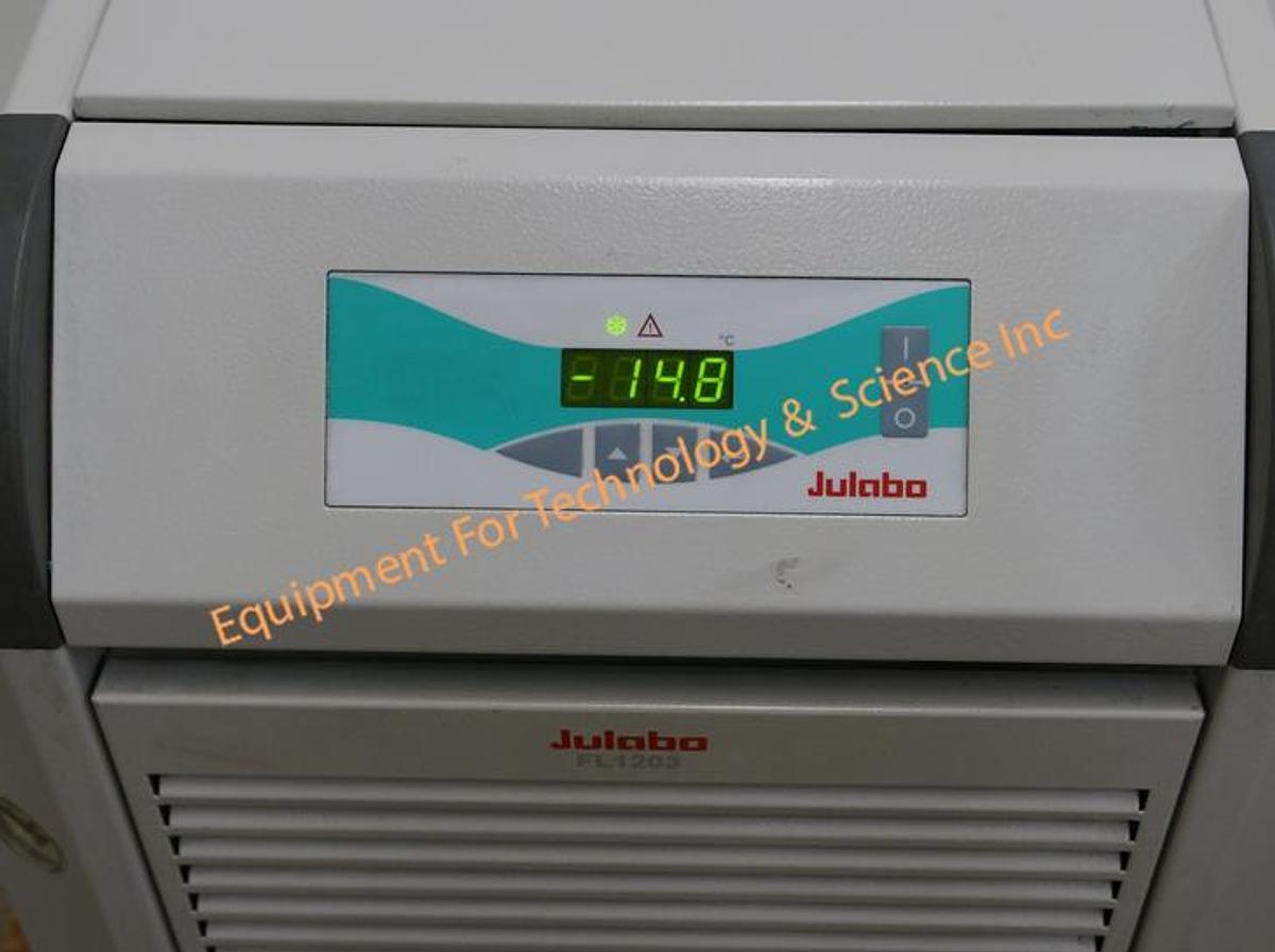 Used Julabo FL1203 recirculating chiller, 1200W @20C, -20C to +40C, 207-253v 50Hz