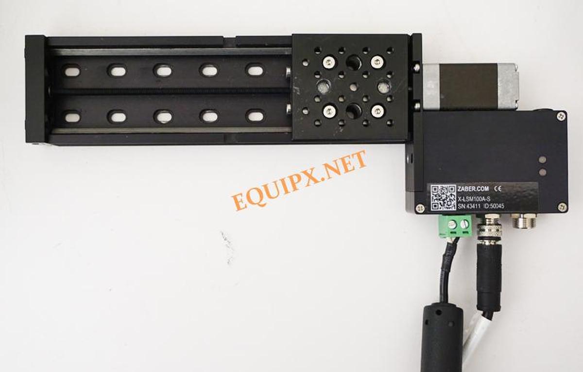 Used Zaber X-LSM100A-S Motorized linear stage with 100mm travel