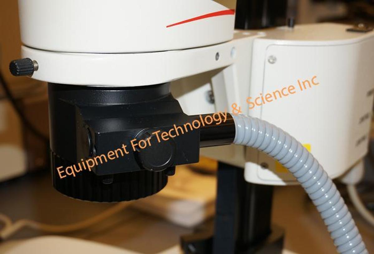 Used Leica MZ9.5 stereo microscope with motorized focus, camera port, ergohead