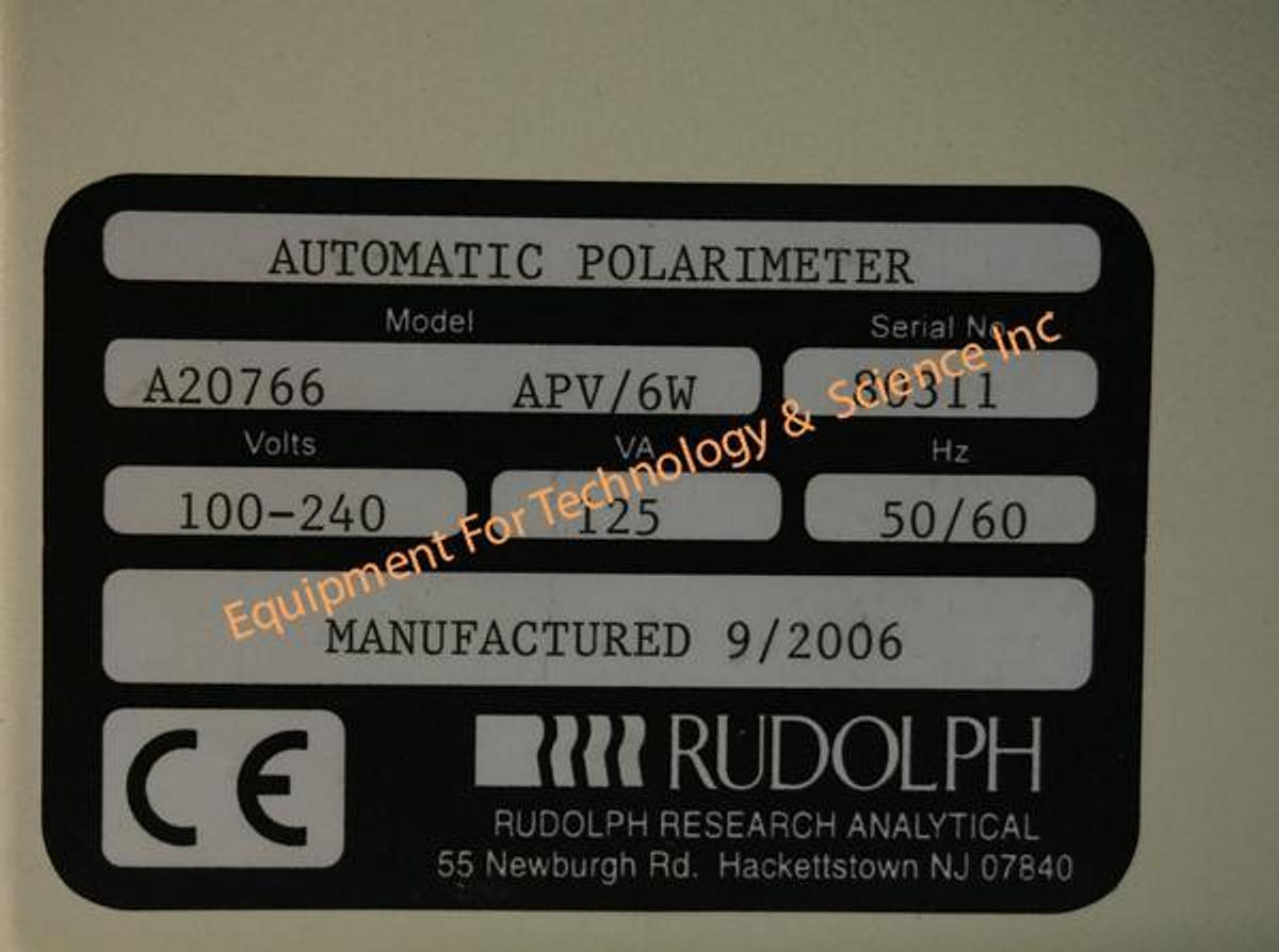 Used Rudolph Research Autopol V Polarimeter