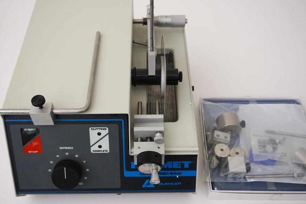 Refurbished Buehler Isomet low speed saw with 5" x .030 diamond blade